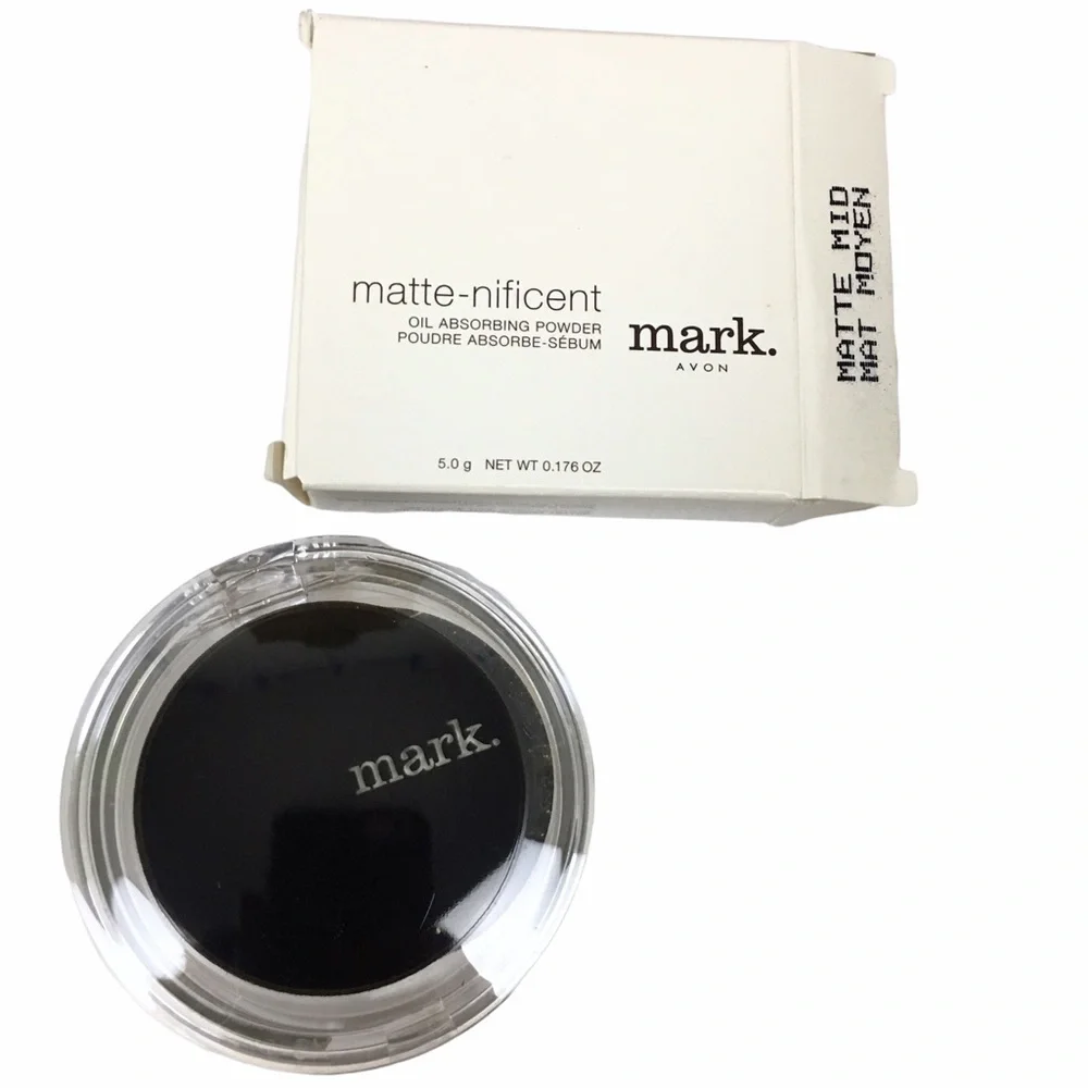 mark. Matte-Nificent Pressed Powder Oil Absorbing Compact Mirror Puff Matte Mid